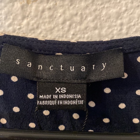 NWT Sanctuary polka dot blouse size XS - Picture 2 of 5